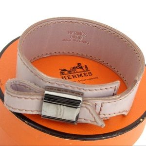 AUTH HERMES Artemis M size □E stamp leather bracelet